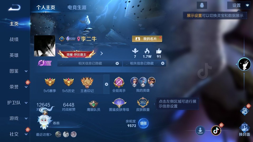 WZQM3474429王者荣耀账号详情图2