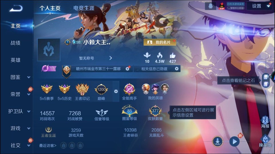 WZQM3465620王者荣耀账号详情图2