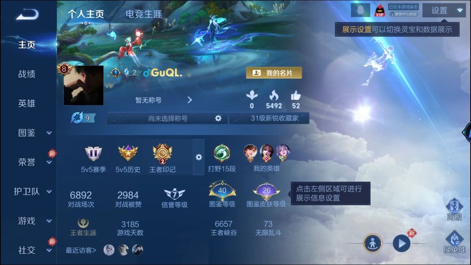 WZQM469455王者荣耀账号详情图2