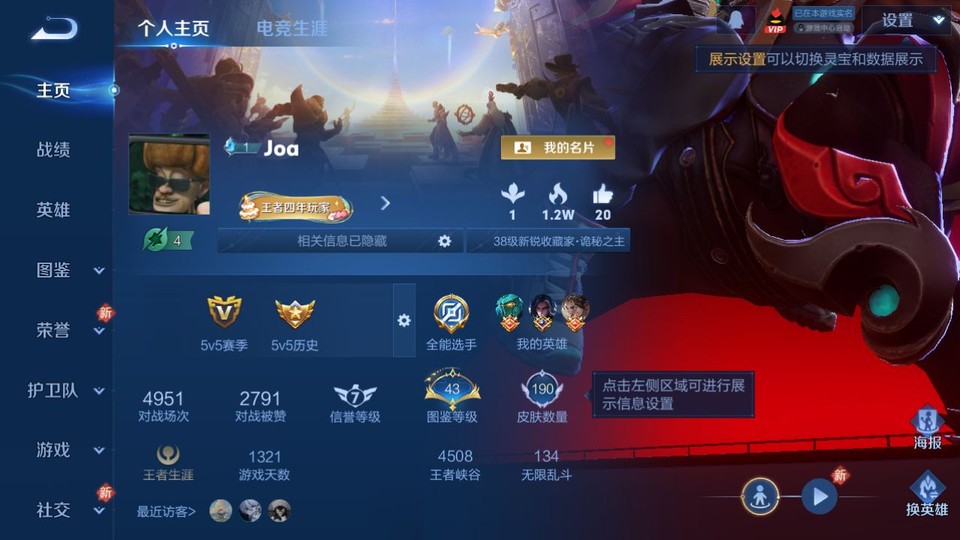 WZQM484239王者荣耀账号详情图2