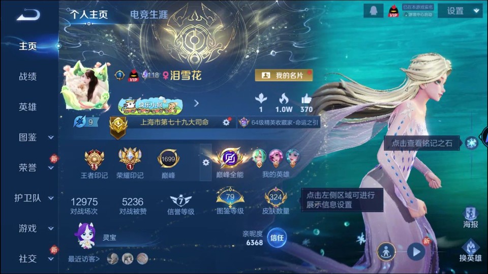 WZQM4216461王者荣耀账号详情图2