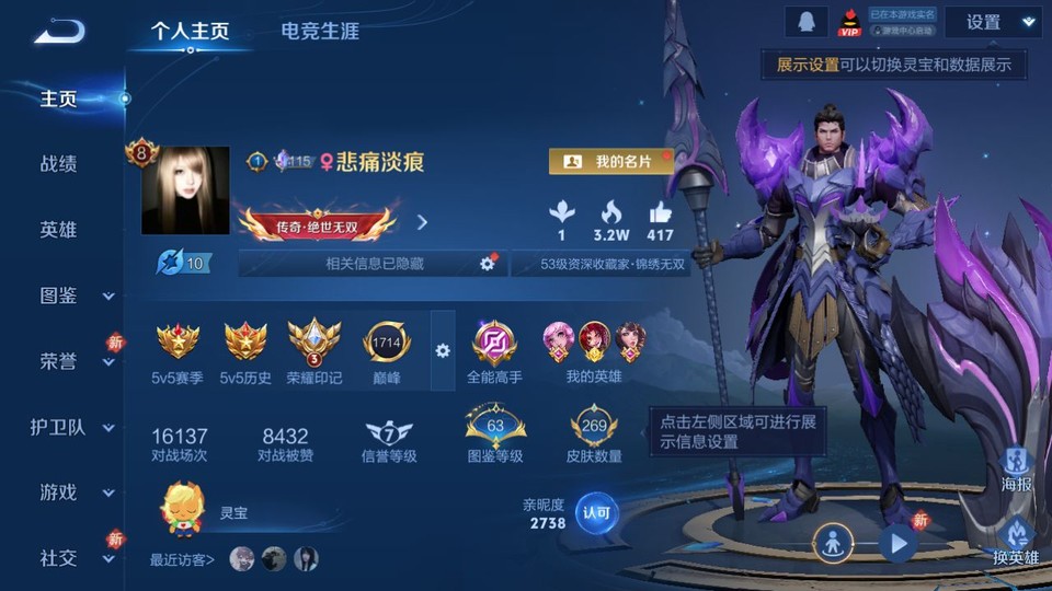 WZQM4236853王者荣耀账号详情图2