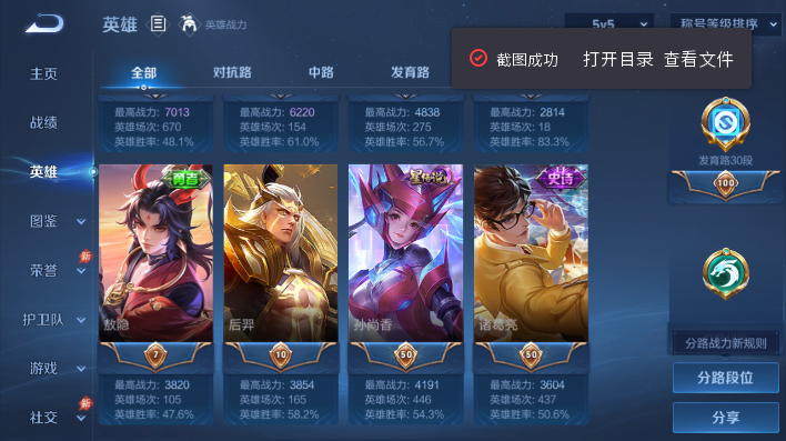 WZQM4605480王者荣耀账号详情图4