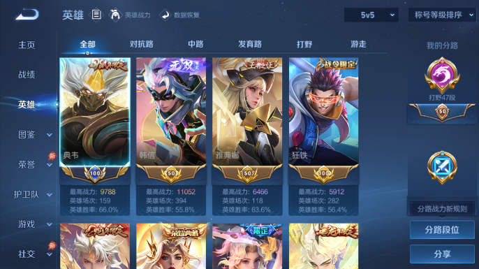 WZQM4667023王者荣耀账号详情图3 WZQM4667023王者荣耀账号详情图3